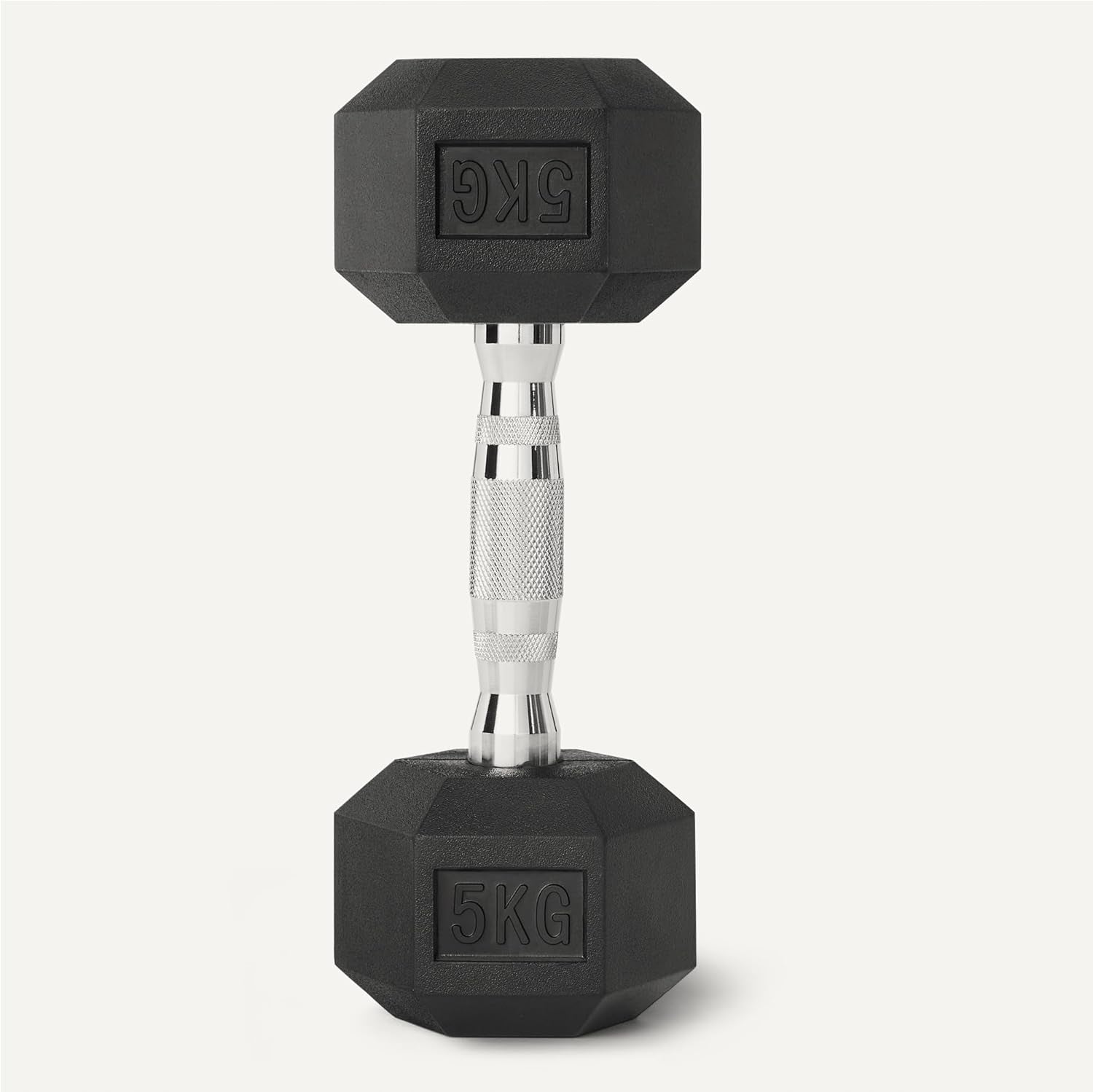Hantel Cast Iron Dumbbell Weight Rubberized HEX 5 kg for Exercise Manufacturer code Hantel Żeliwny ciężarek Gumowany HEX 5 kg