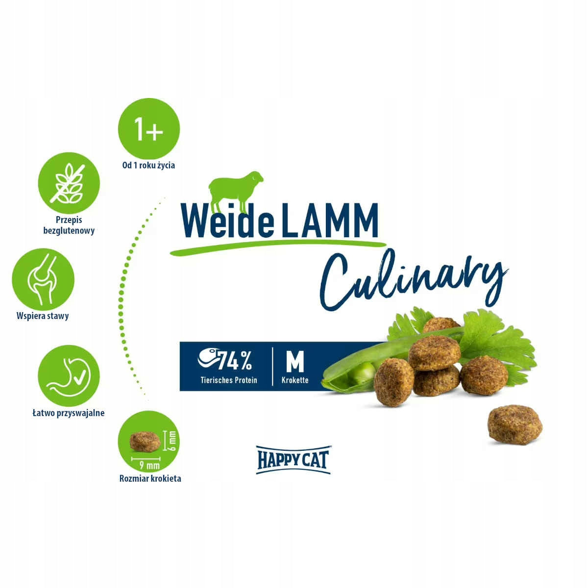 Happy Cat Culinary Adult Weide-Lamm Lamb 4kg Packaging status original