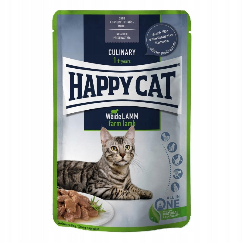 Happy Cat Culinary Meat in Sauce Farm Lamb Wet Food Lamb 85g Brand Happy Cat