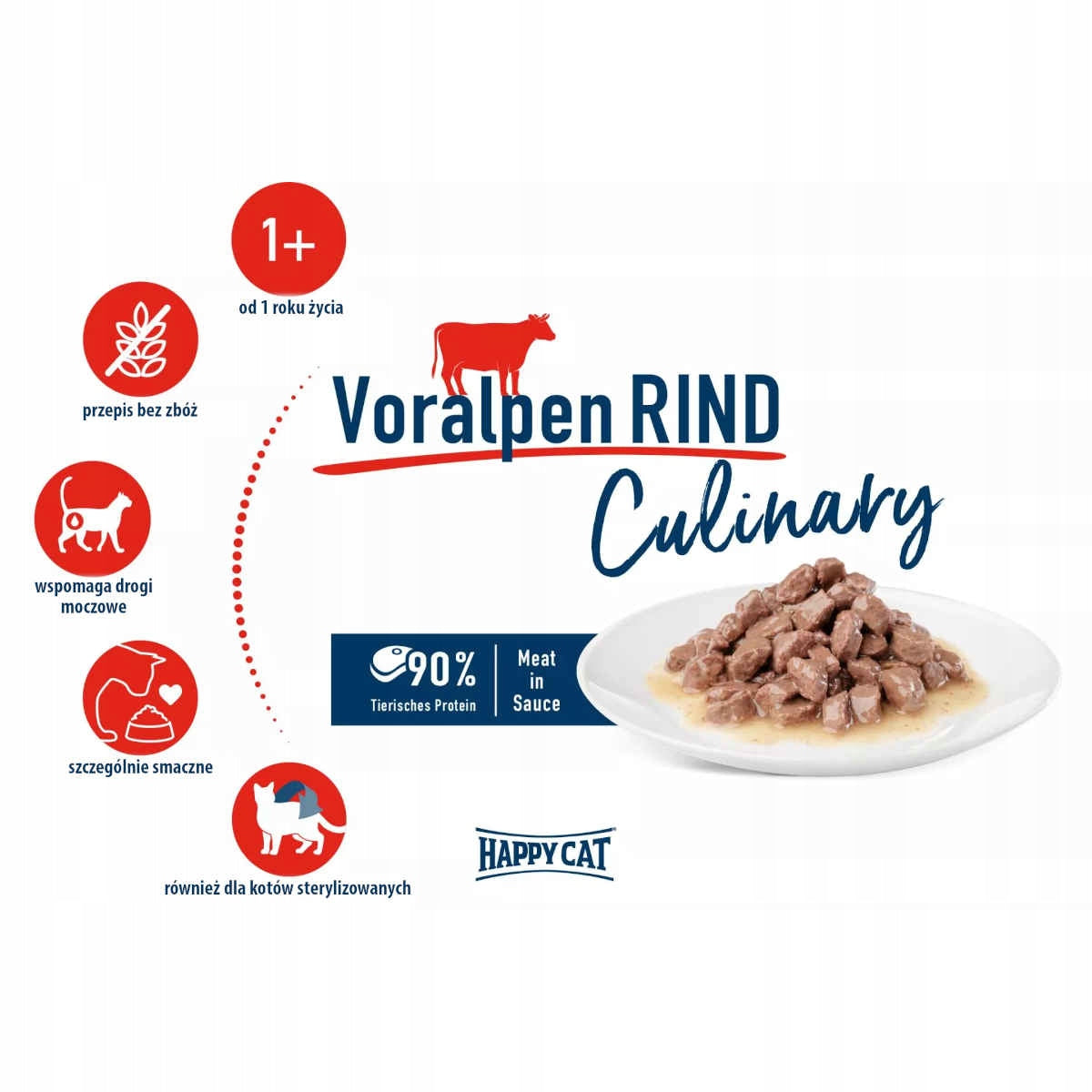 Happy Cat Meat in Sauce BAVARIAN BEEF Beef in Sauce 85g Brand Happy Cat