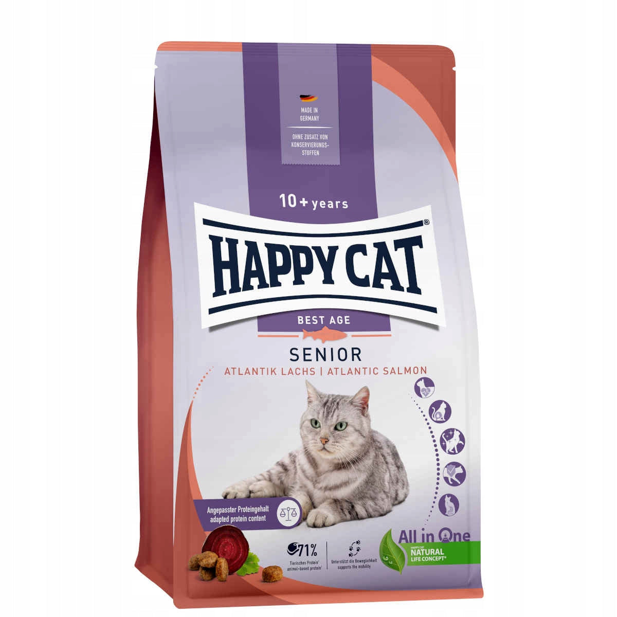 Happy Cat Senior Atlantik-Lachs Salmon 1,3kg