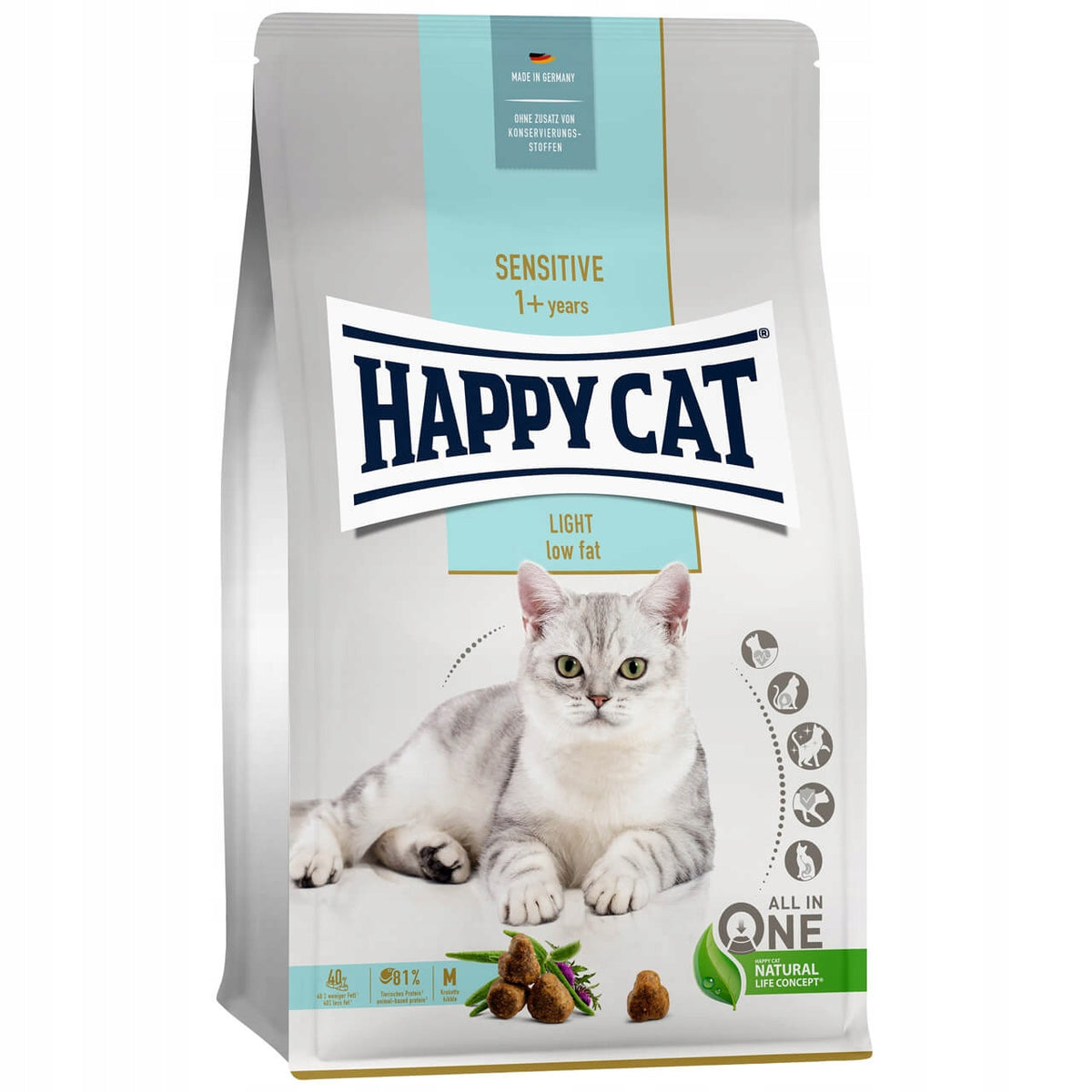 Happy Cat Sensitive Light Dry Cat Food 300 g