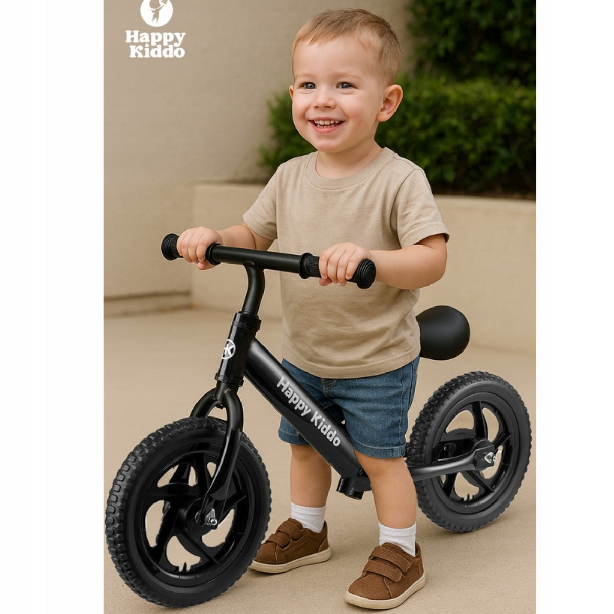 Happy Kiddo Balance Bike Black Packaging status original