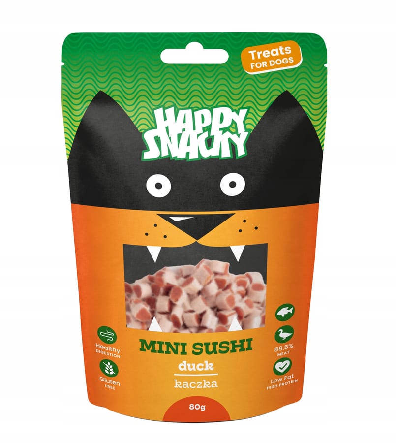 Happy Snacky MINI DUCK SUSHI 80 G duck teethers for pets