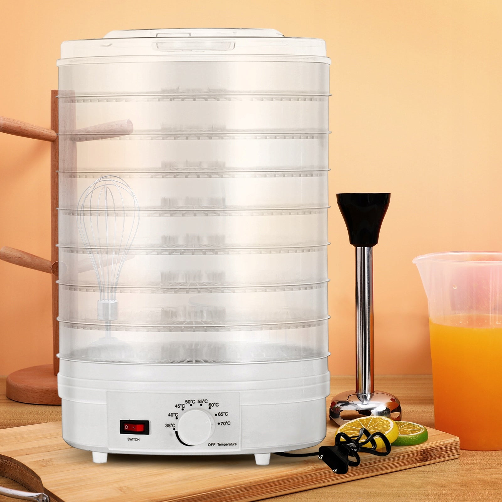 Happyyami Food Dehydrator Machine 345 W Dominant color white