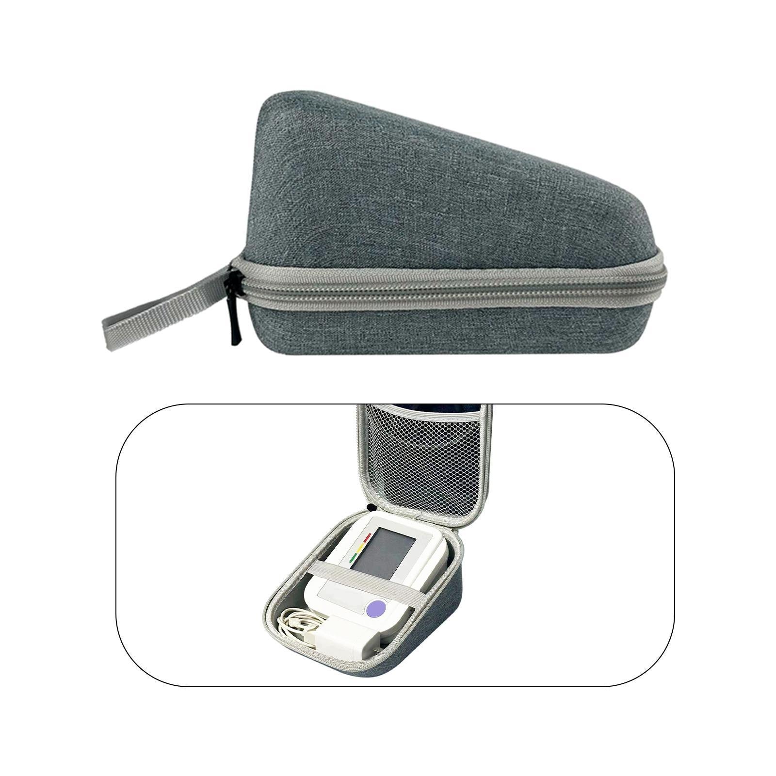 Hard Carrying Case Portable Dustproof for Blood Pressure Monitor gray large