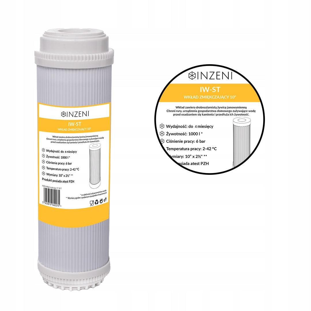 Hard water softener filter cartridge 10 pcs INZENI IW-ST 10 inches efficient Brand Inzeni