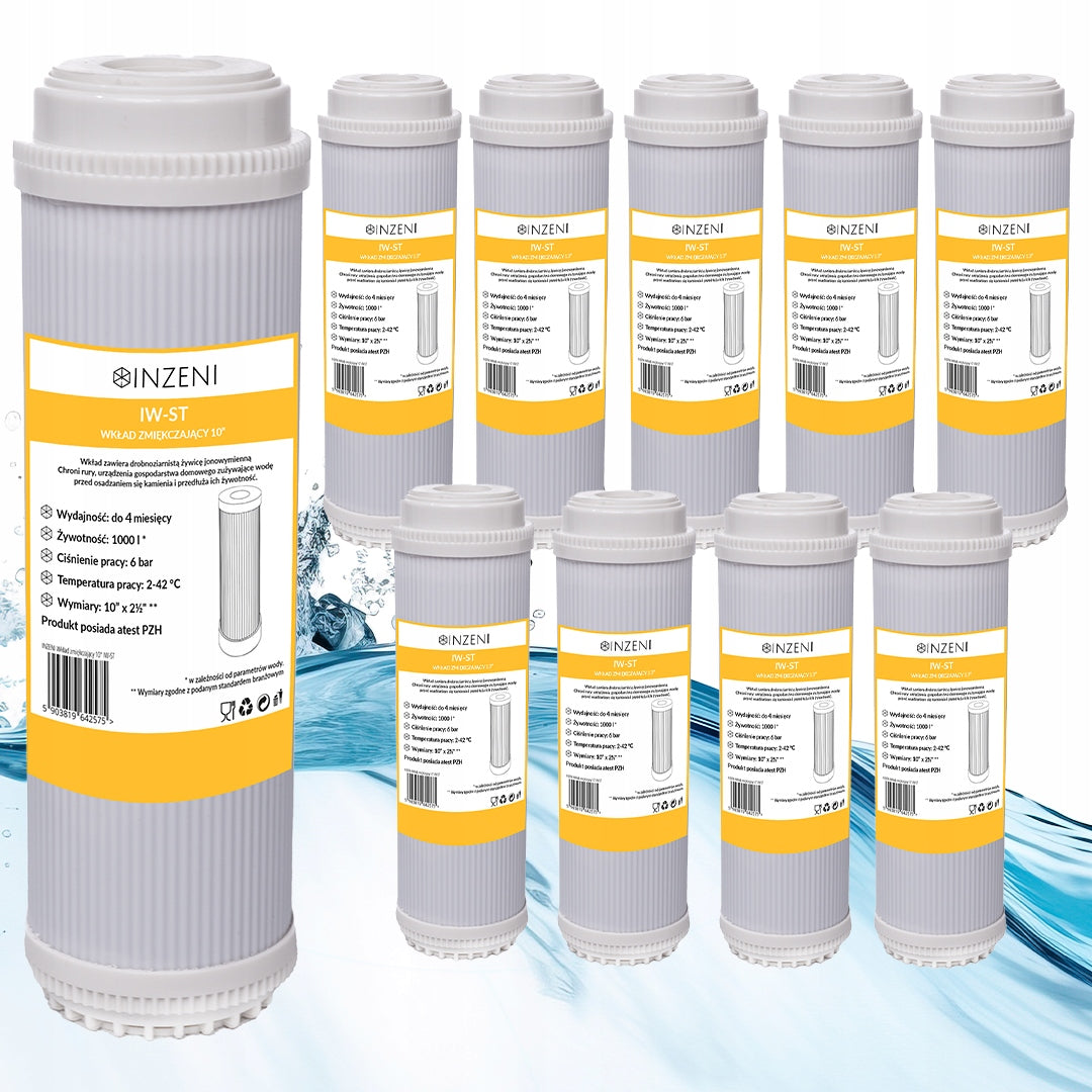 Hard water softener filter cartridge 10 pcs INZENI IW-ST 10 inches efficient
