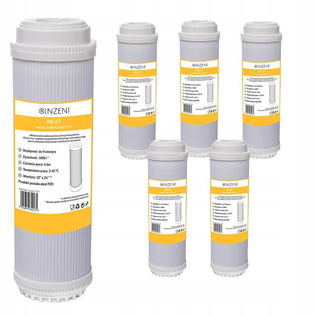 Hard water softener filter cartridge 5 pcs INZENI IW-ST 10 inches Brand Inzeni