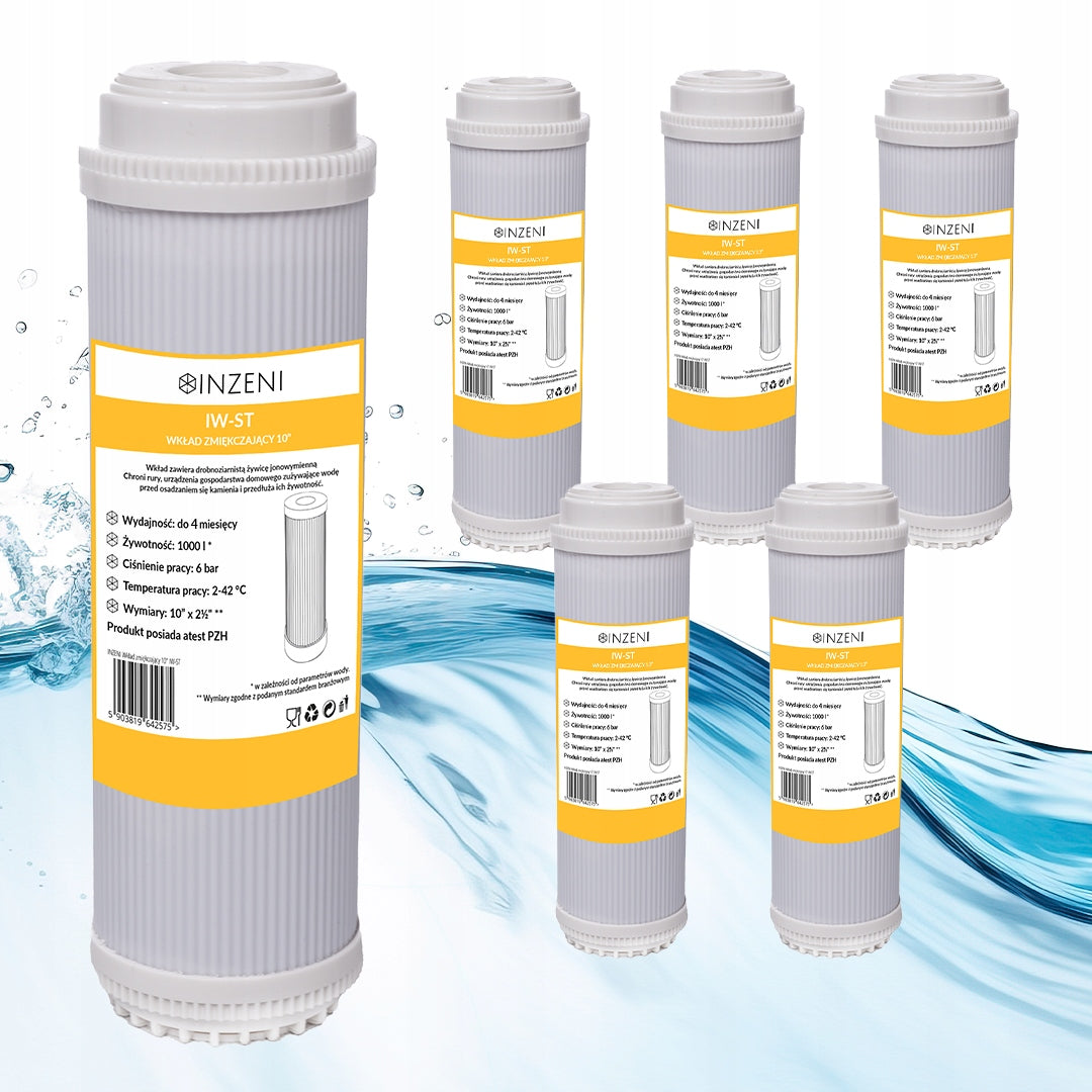 Hard water softener filter cartridge 5 pcs INZENI IW-ST 10 inches