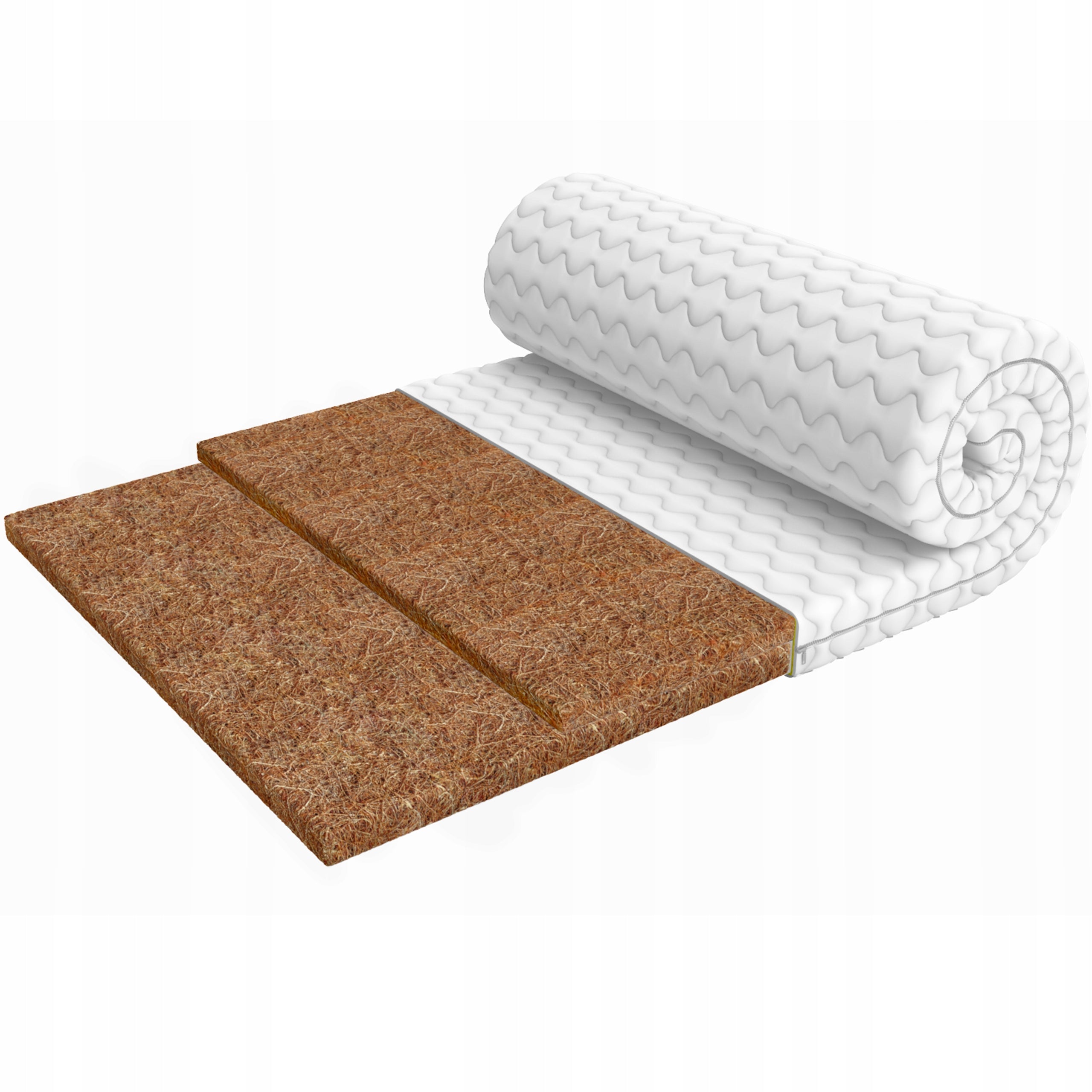 Hardening pad 2xKOKOS 90x200, H4, topper, Fastening bands