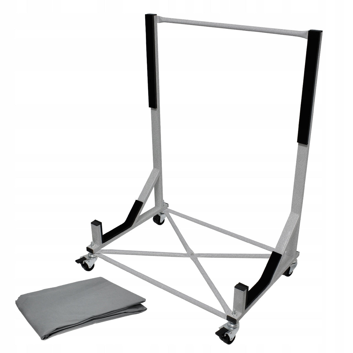 Hardtop Stand with 4 Lockable Silver Wheels