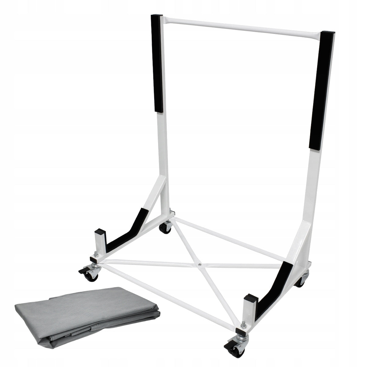 Hardtop Stand with 4 Lockable White Wheels
