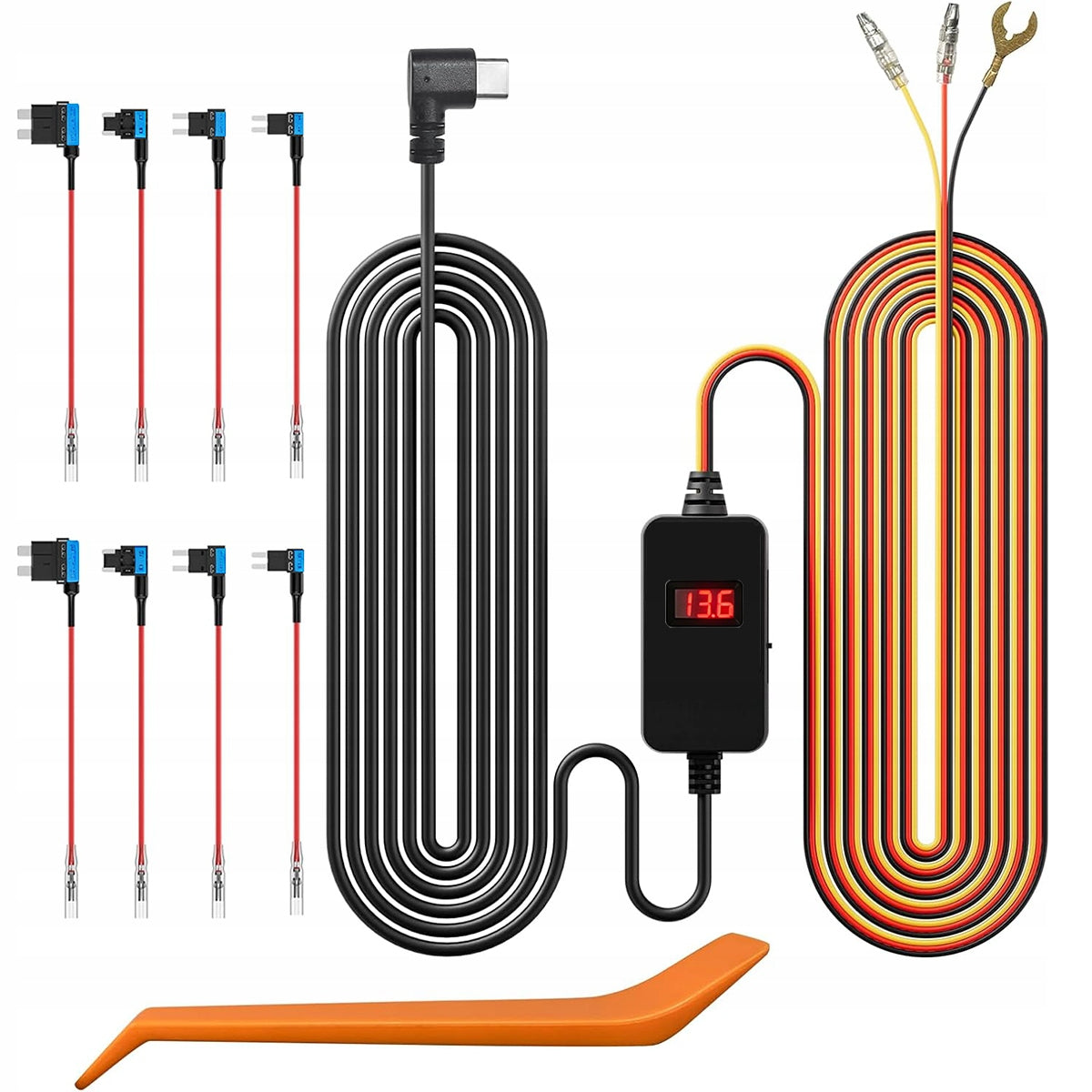 Hardwire Kit for Car Camera, Universal Power Cable