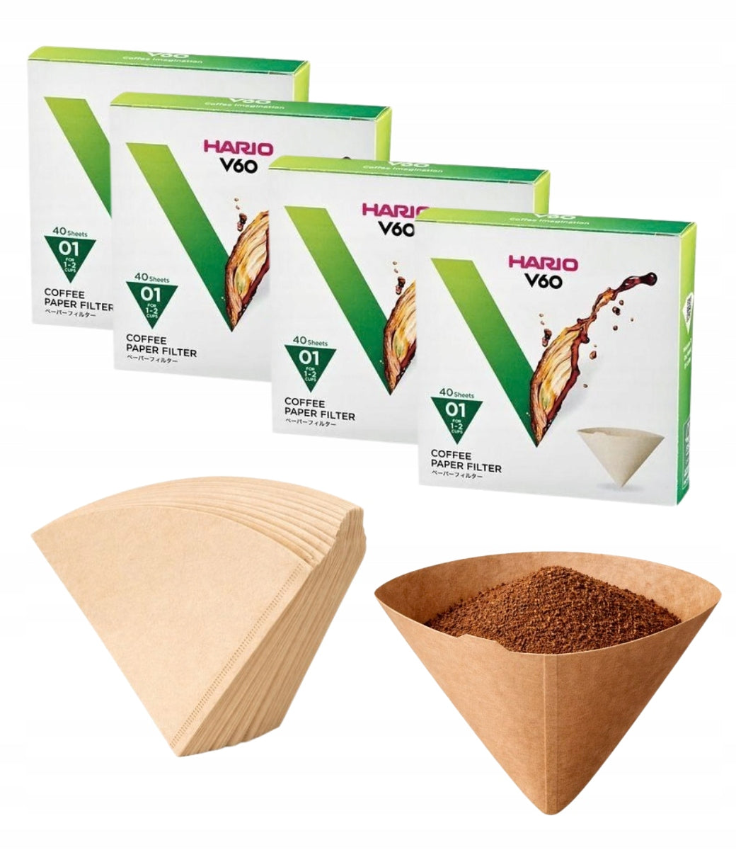 Hario Paper filters V60-01 Brown 40pcs x 4 pcs