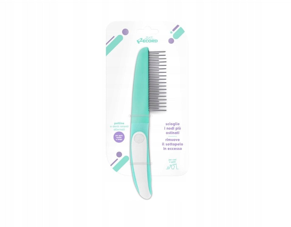 Harmony comb with rotating teeth 22cm Brand Record