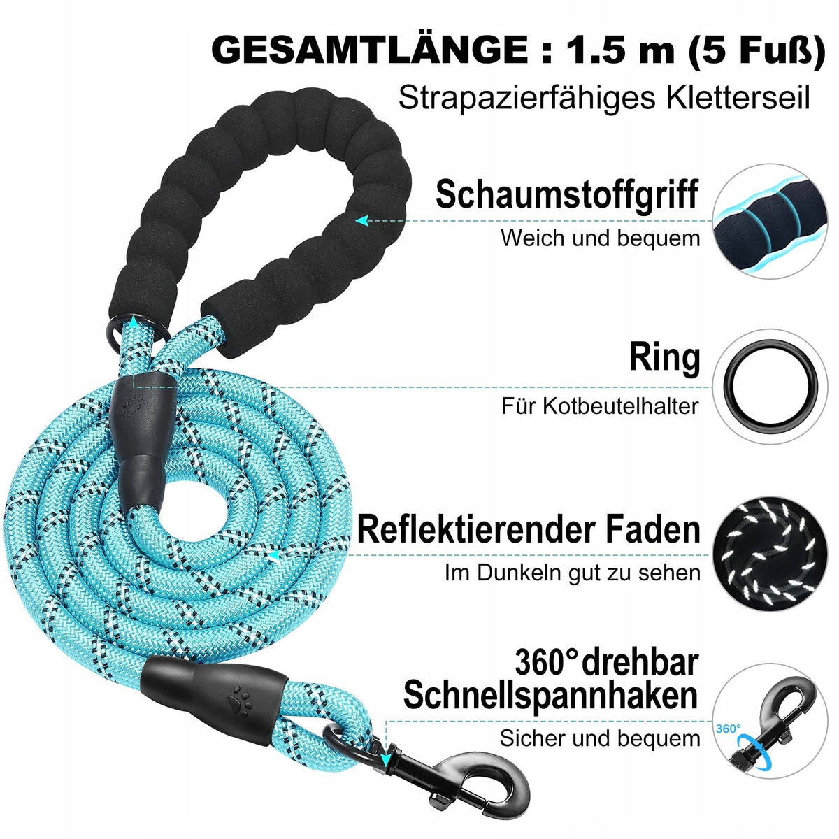 Harness And Lanyard For Dogs HAAPAW Adjustable Reflecting Light Small S Manufacturer code EUGZHL12
