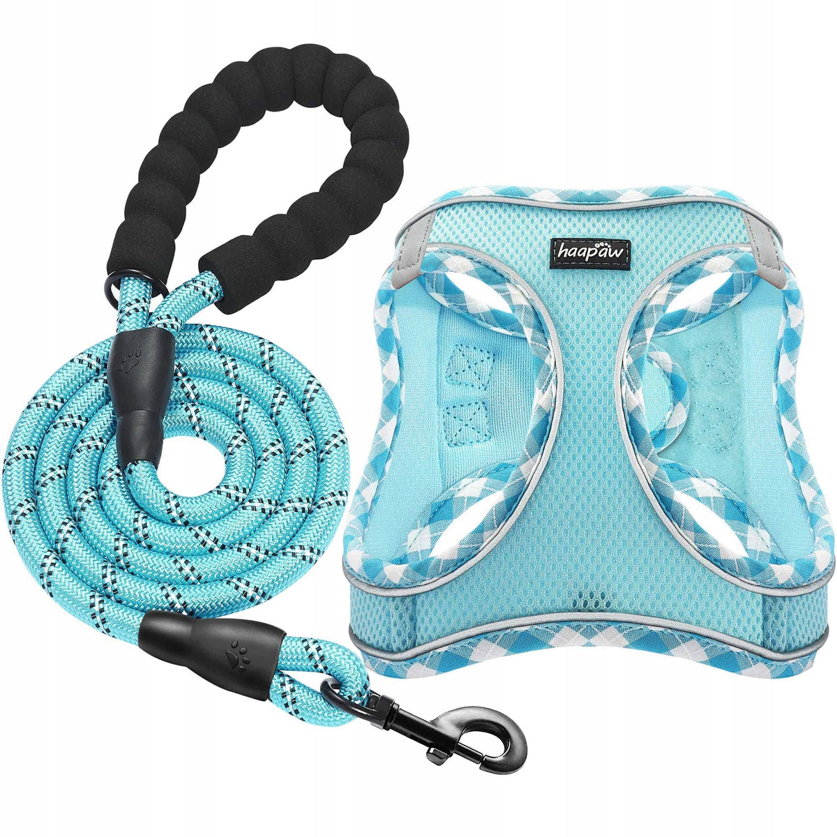Harness And Lanyard For Dogs HAAPAW Adjustable Reflecting Light Small S