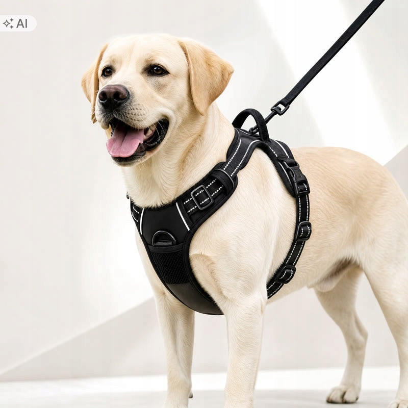 Harness for Active Dog, With Back Holder, Breathable, Adjustable Packaging status original