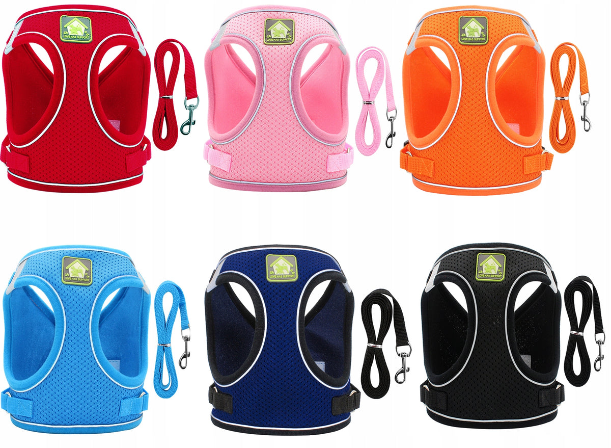 Harness for small dog, cat + leash Light Breathable Pressure-free HAS/S Manufacturer code HAS/S