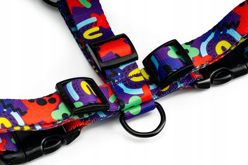 Harness guard for medium dog M |Neon Bloom| comfortable, adjustable colorful Manufacturer code 660280