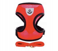 Harness with leash for small dog cat red S reflective pressure-free EAN (GTIN) 5905440906682