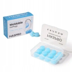 Haspro Mold, Molded Earplugs, 12 Pieces (Blue)