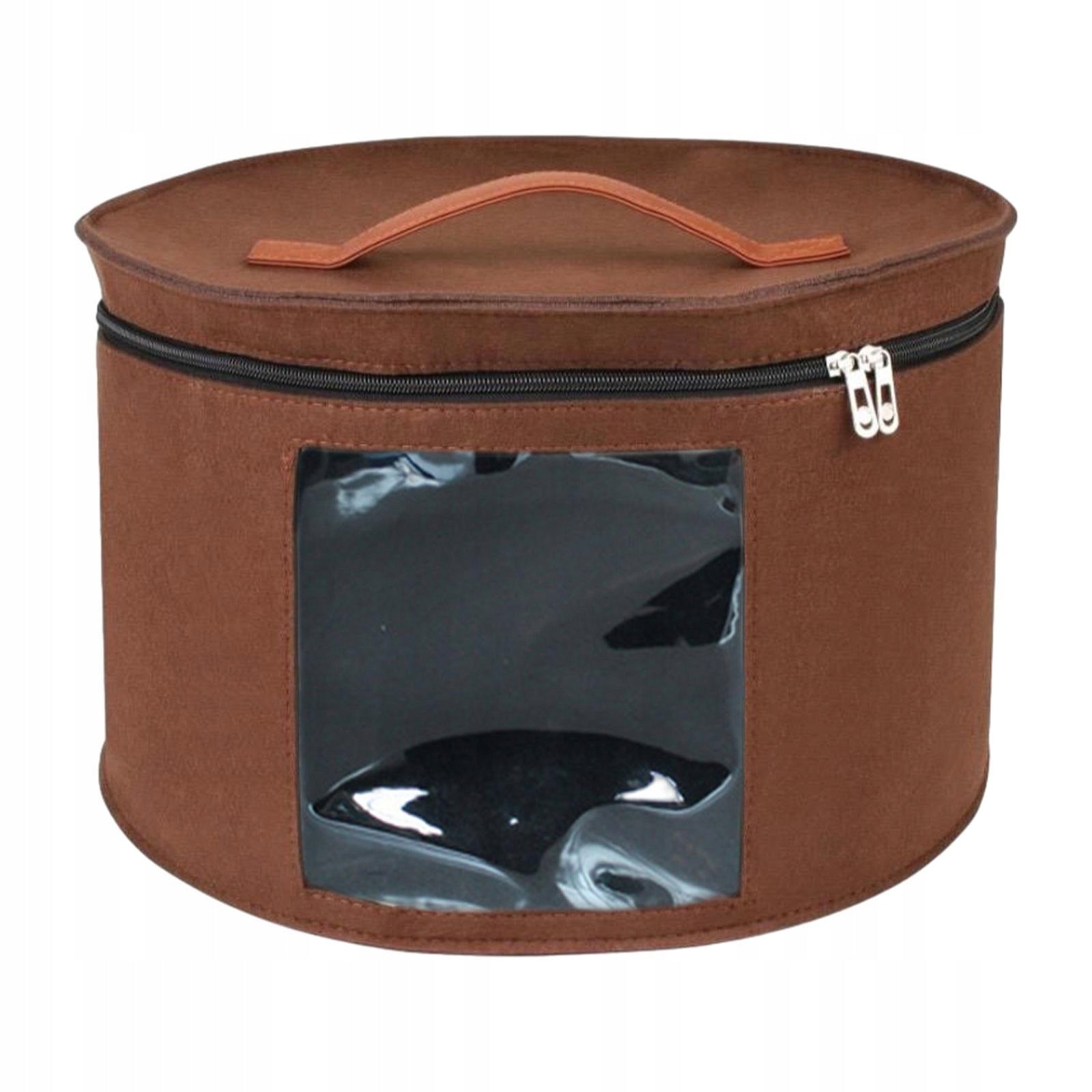 Hat Storage Box Hat Box Stackable Stuffed Animal Toy Storage, Brown 33x26cm Kind open bag