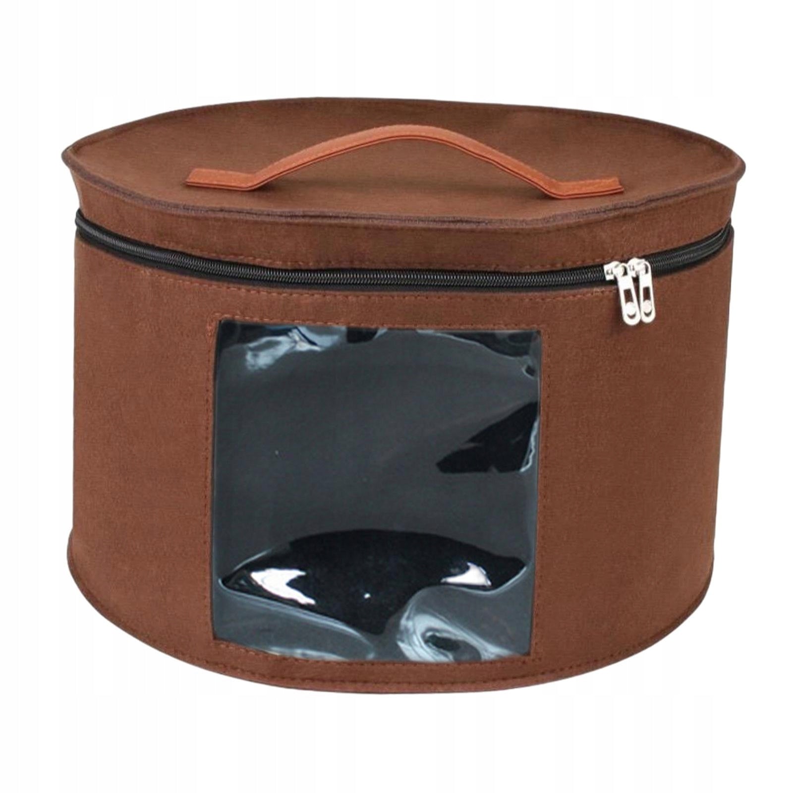 Hat Storage Box Hat Box Stackable Stuffed Animal Toy Storage, Brown 33x26cm Packaging status original