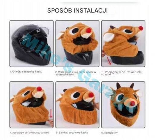 Hat, plush for helmet, cover, COVER, FUNNY GIFT SANTA CLAUS Manufacturer no brand