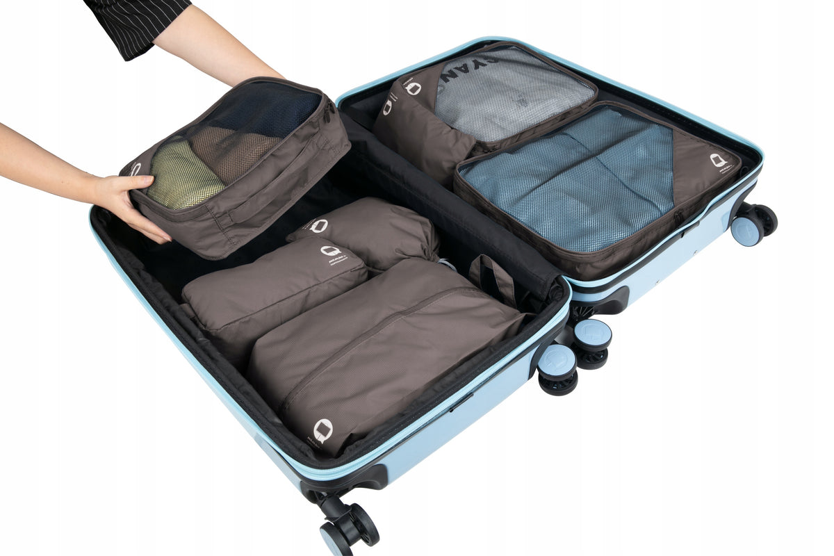 Hauptstadtkoffer - Organizer for suitcases, set of 7 el. , Graphite Color gray