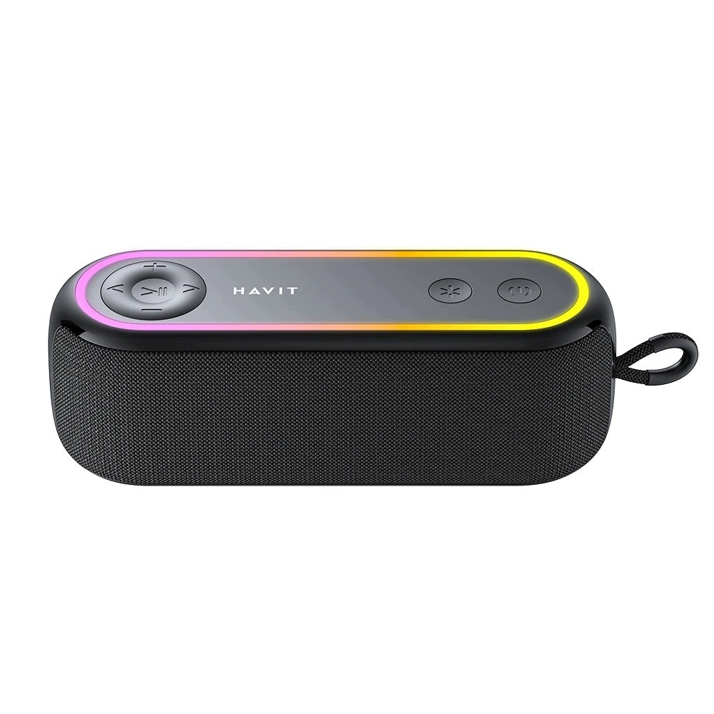 Havit USB-C Speaker, 5.3, TWS, TF, USB, FM, AUX, RGB, IPX5, 2400 - Black