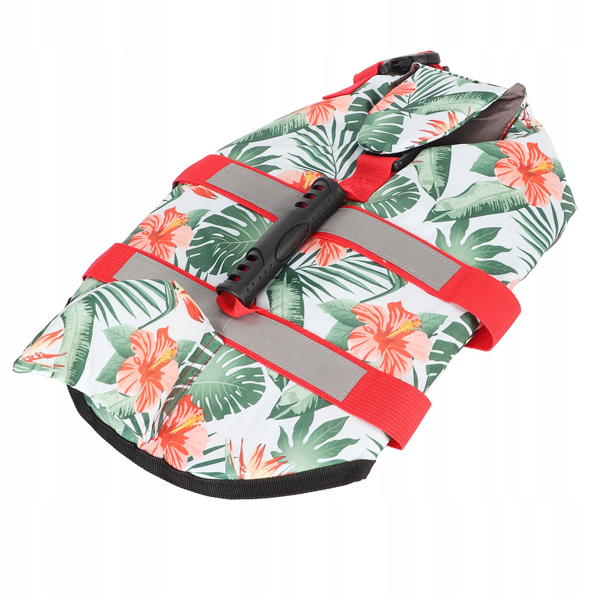 Hawaiian Style Dog Life Jacket Reflective Strap with 1T