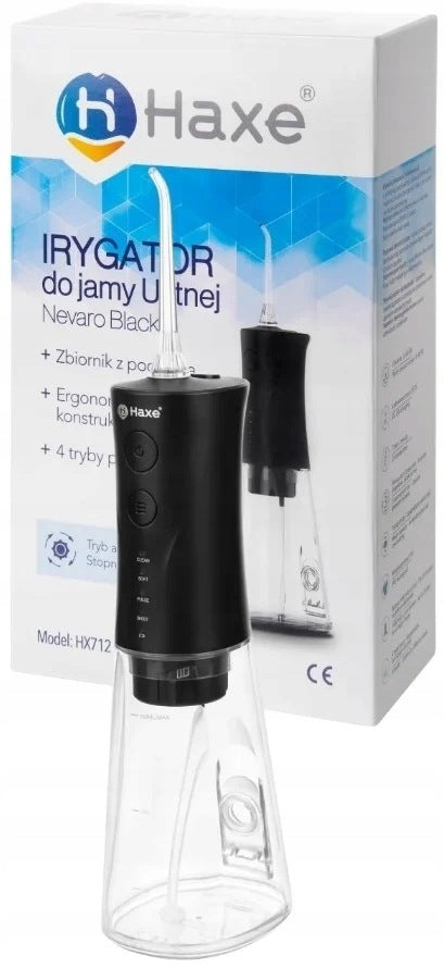 Haxe Nevaro Black HX712 Portable Oral Irrigator 1 Pack Model HX712