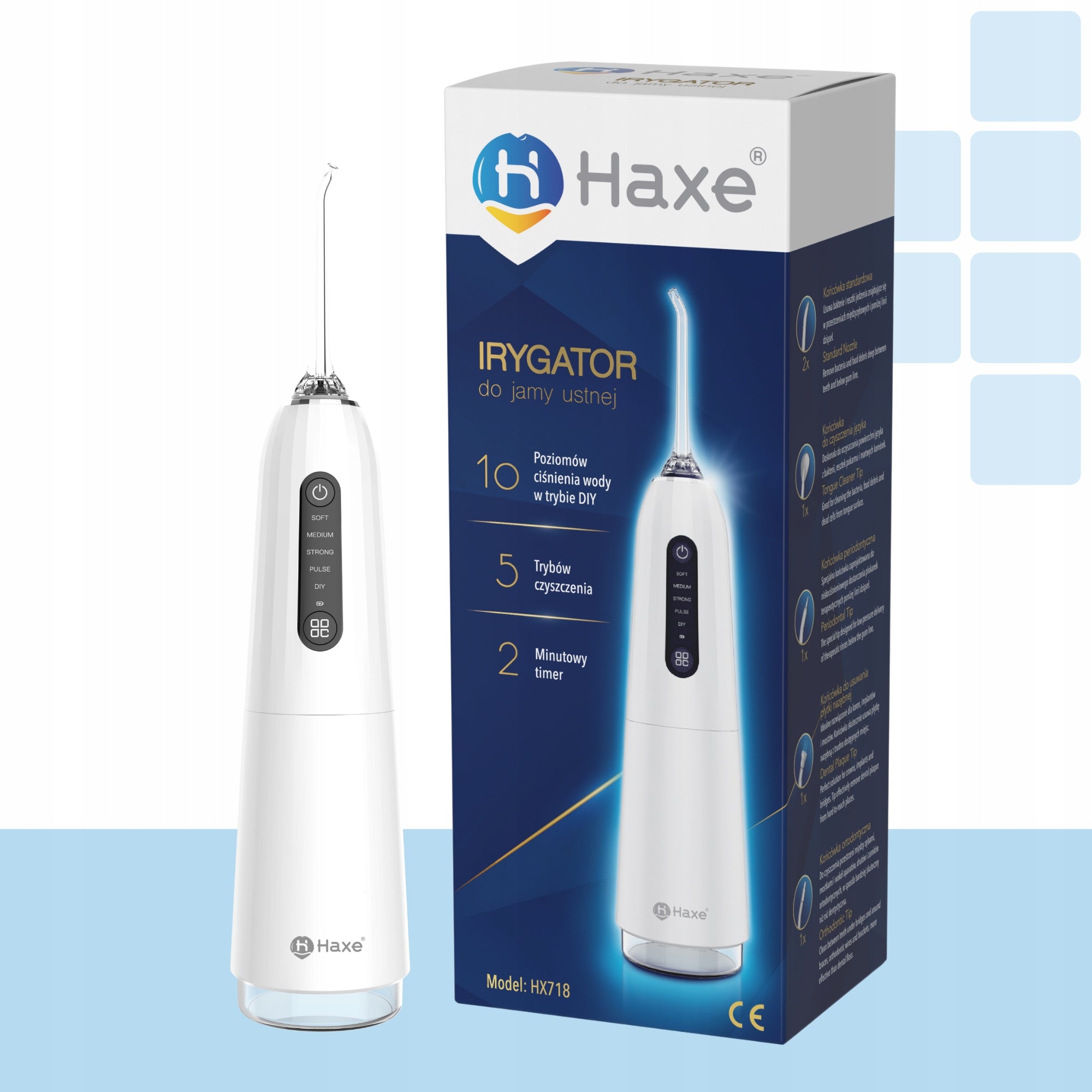 Haxe Oral Irrigator white HX718 1 pcs. Brand Haxe