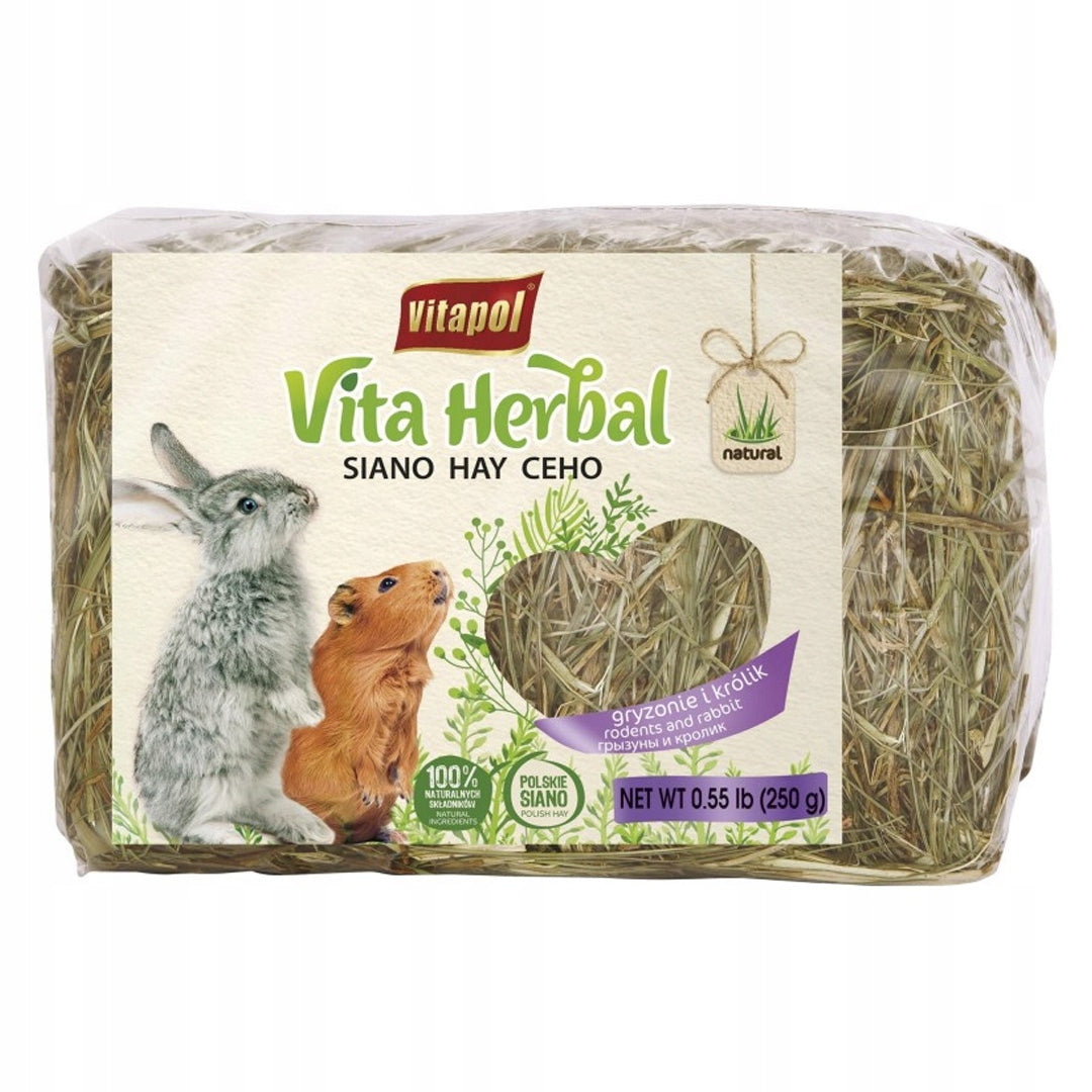 Hay for Rabbit Rodents Food Substrate for Cage VITAPOL 250g Brand Vitapol