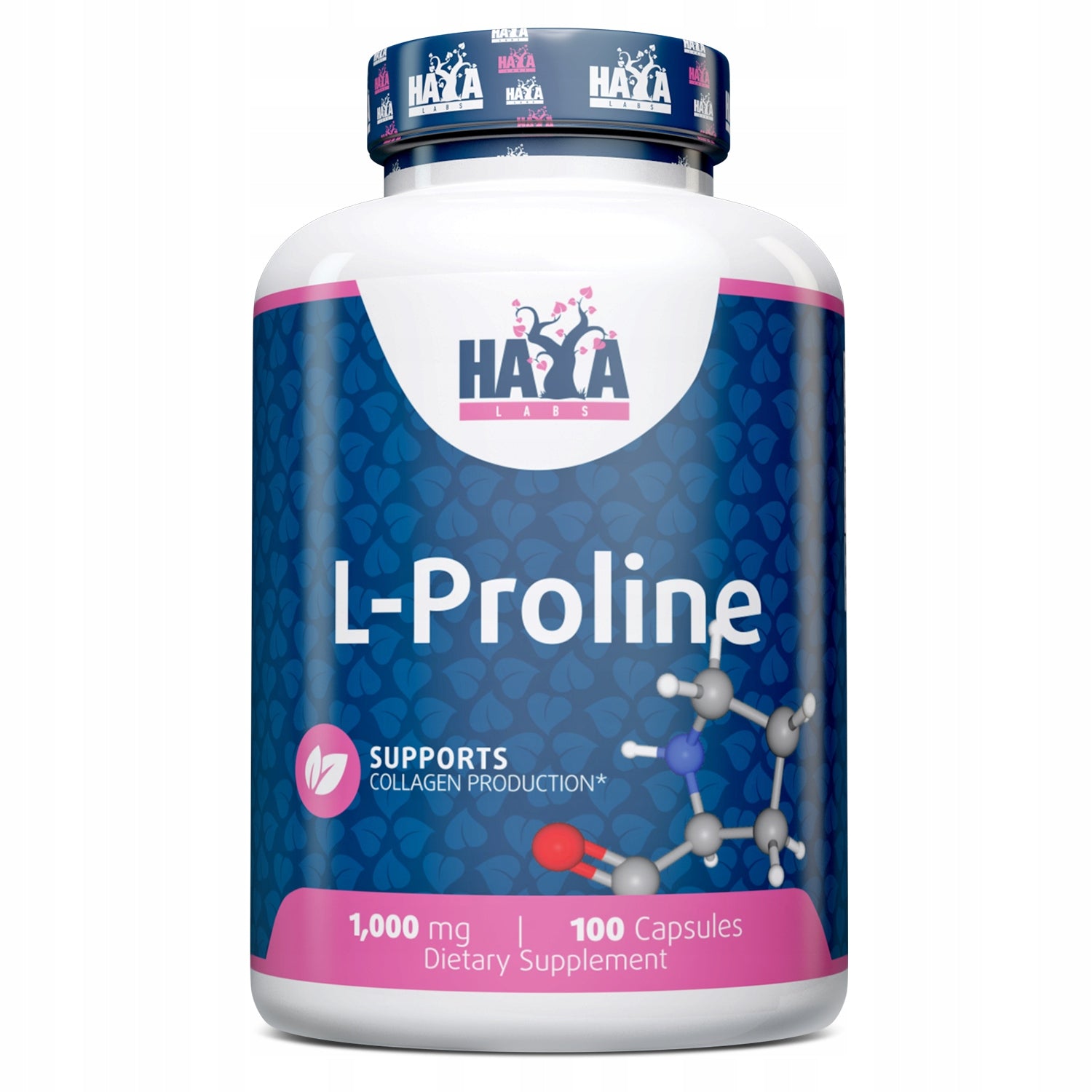 Haya Labs L-Proline, Healthy Joint Bones, 100 capsules