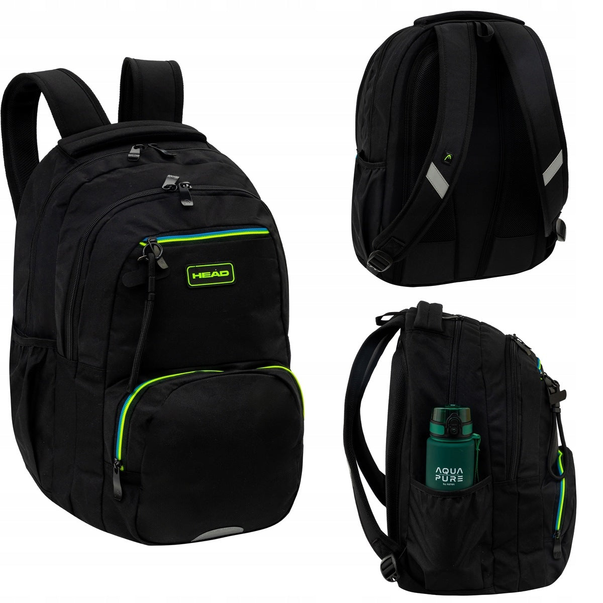 Head, Backpack Black - Green/Blue, AB200 Packaging status original