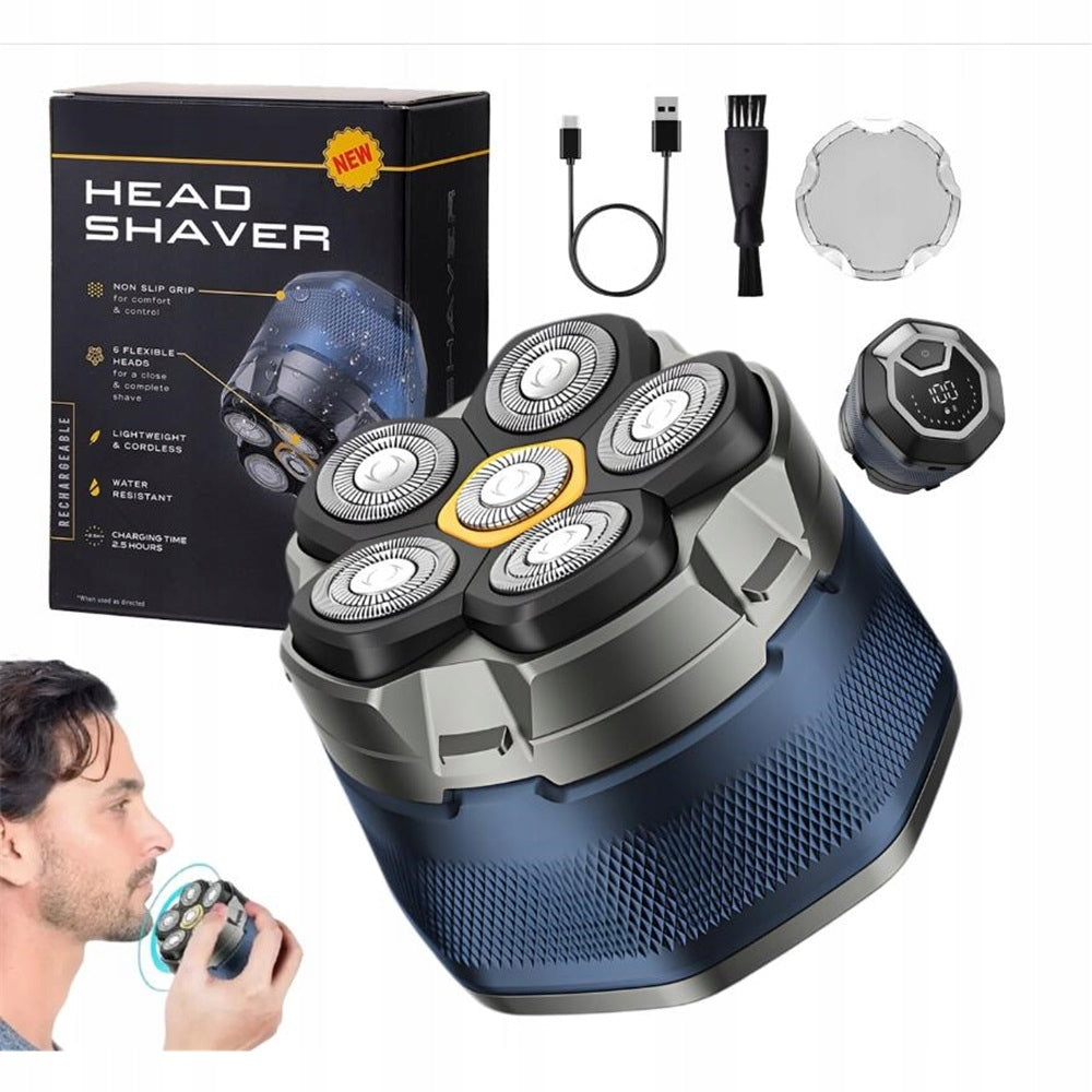 Head Shaver Men's Magnetic 6D Head for Wet and Dry USB IPX6 Brand no brand