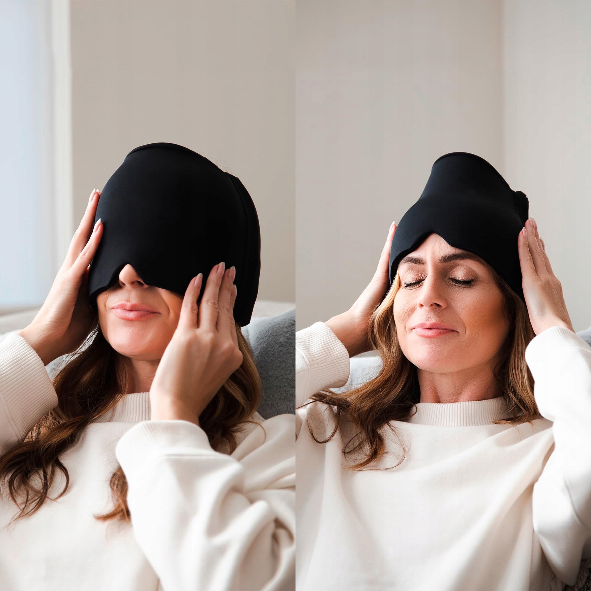 Headache Relieving Cap Migraine Gel Compress Cooling Mask Wrap Product weight with unit packaging 0.3 kg