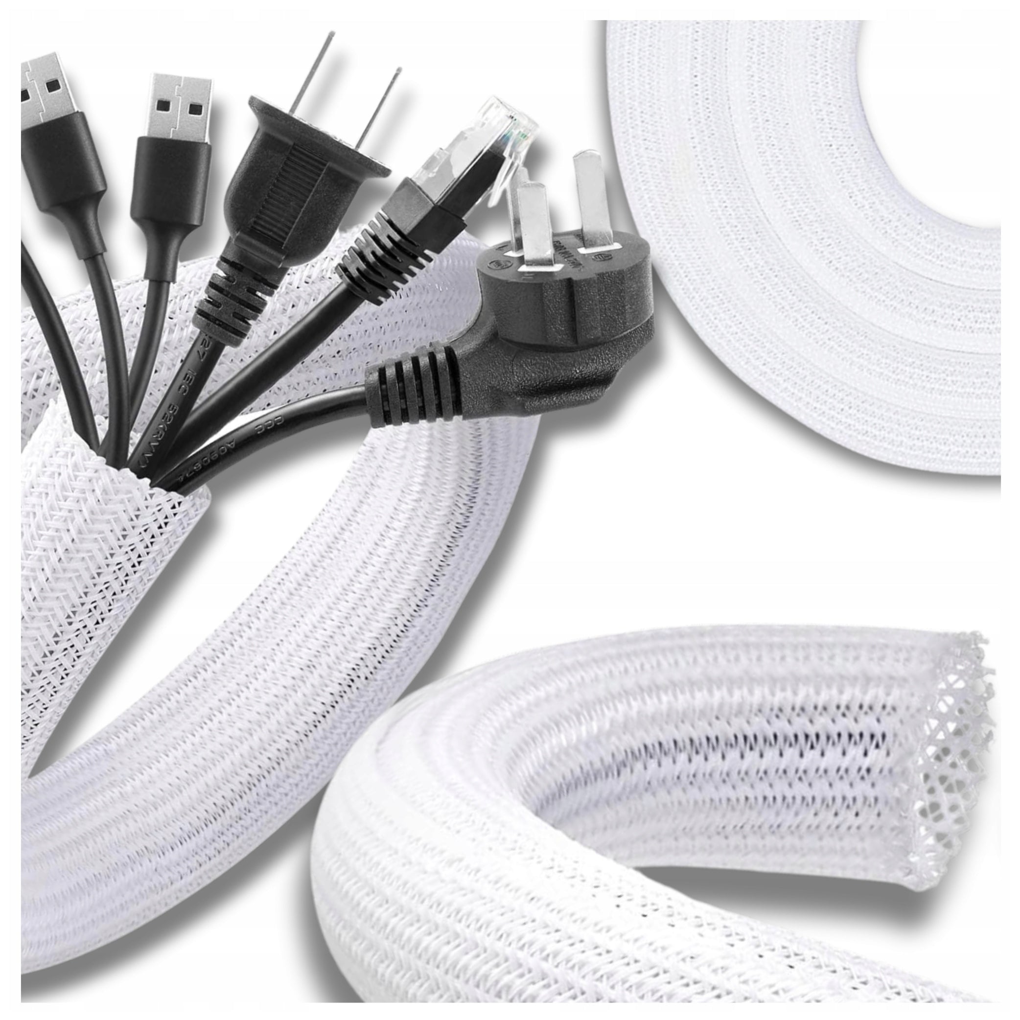 Headband Cable Masker Cover 1m Masking Cable White Organizer