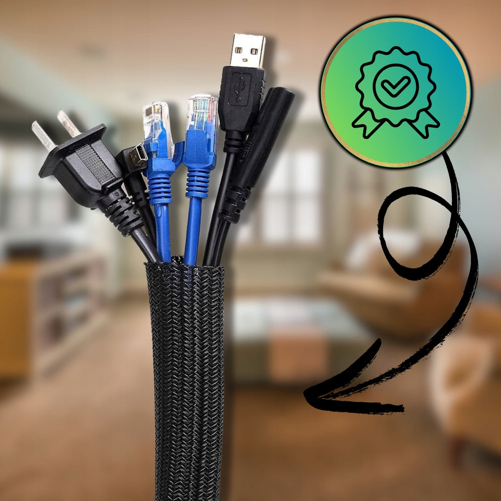 Headband Cable Masker Cover 3m Masking for Cables Black Organizer Color black