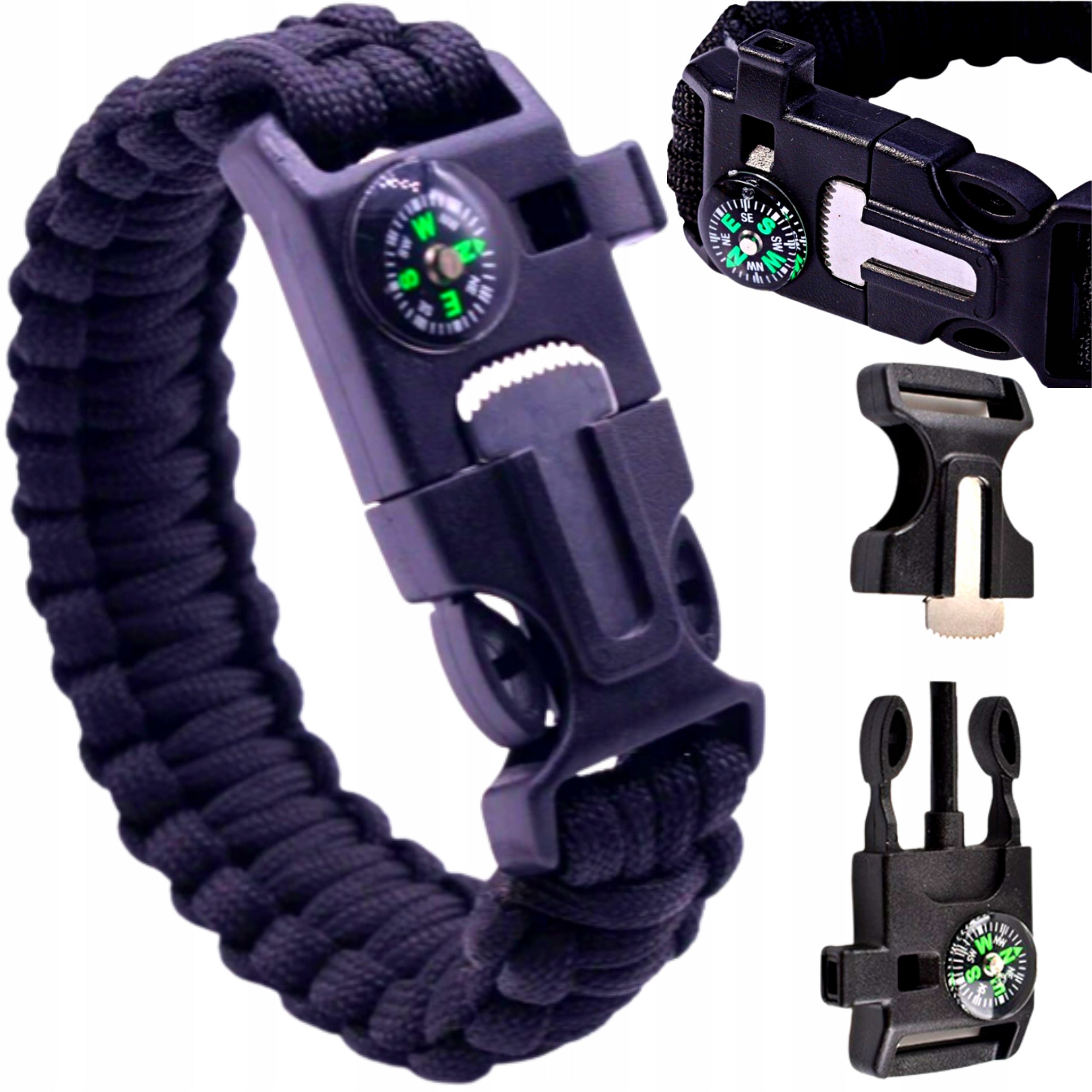 Headband Military BRACELET SURVIVALOVA COMPASS CHAIR WHISTLE CORD