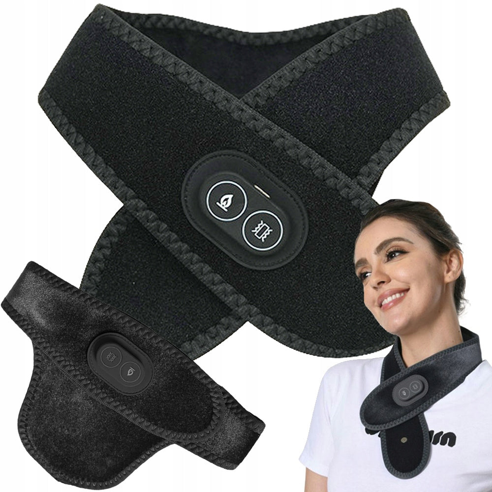 Headband neck pain massager warming massaging on usb light