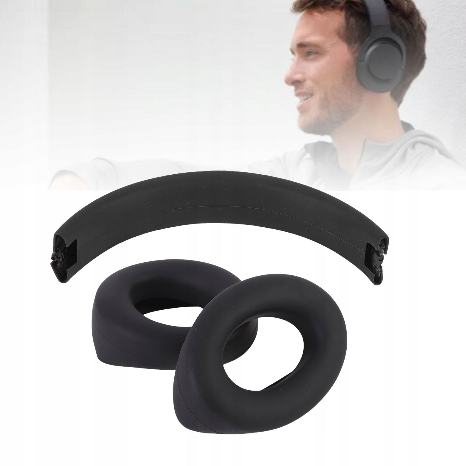 Headphone Headband Cover, Silicone Headphone Earmuff Cover for Stud Brand no brand