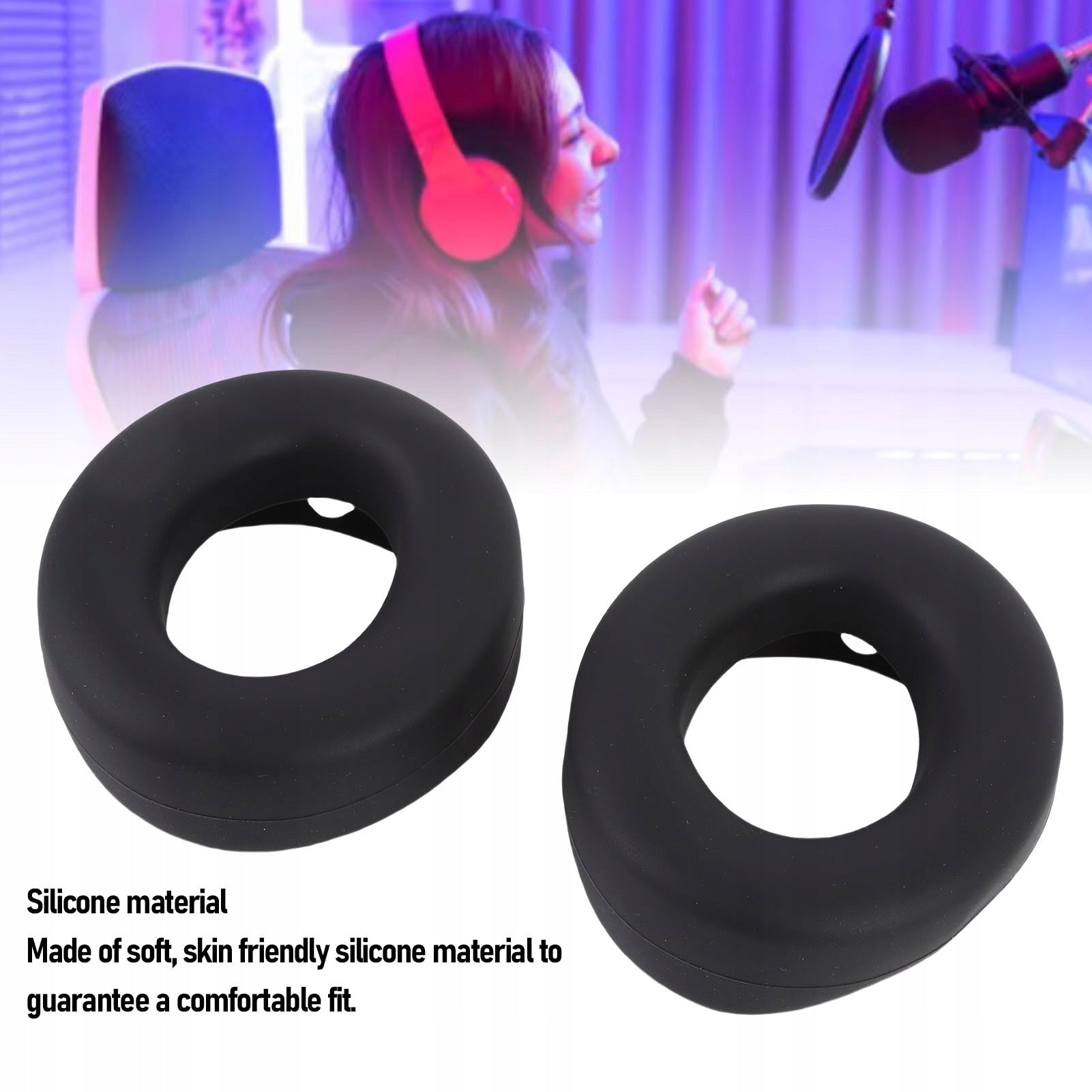 Headphone Headband Cover, Silicone Headphone Earmuff Cover for Stud