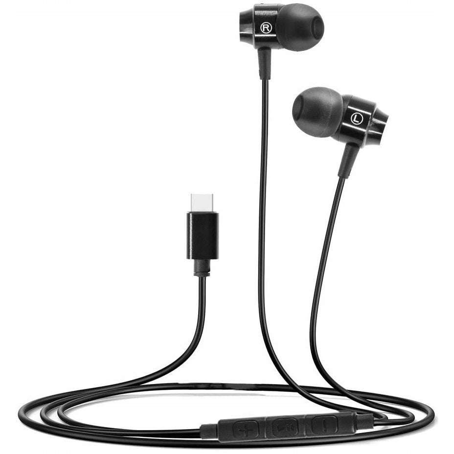 Headphones AIRBASS stereo Przew microphone DAC USB-C