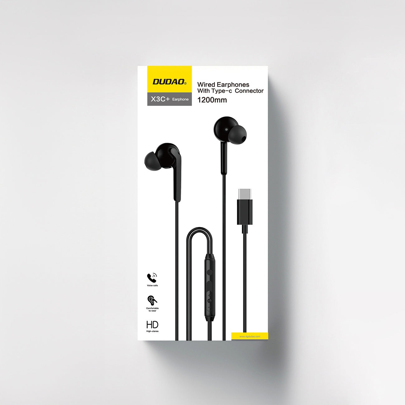 Headphones Dudao X3C+ wired USB-C in-ear 1.2m - black Model other