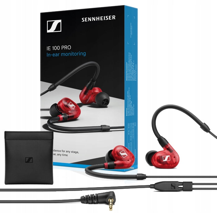 Headphones SENNHEISER IE 100 PRO RED 115dB 20 Ohm 20-18000Hz + CASE