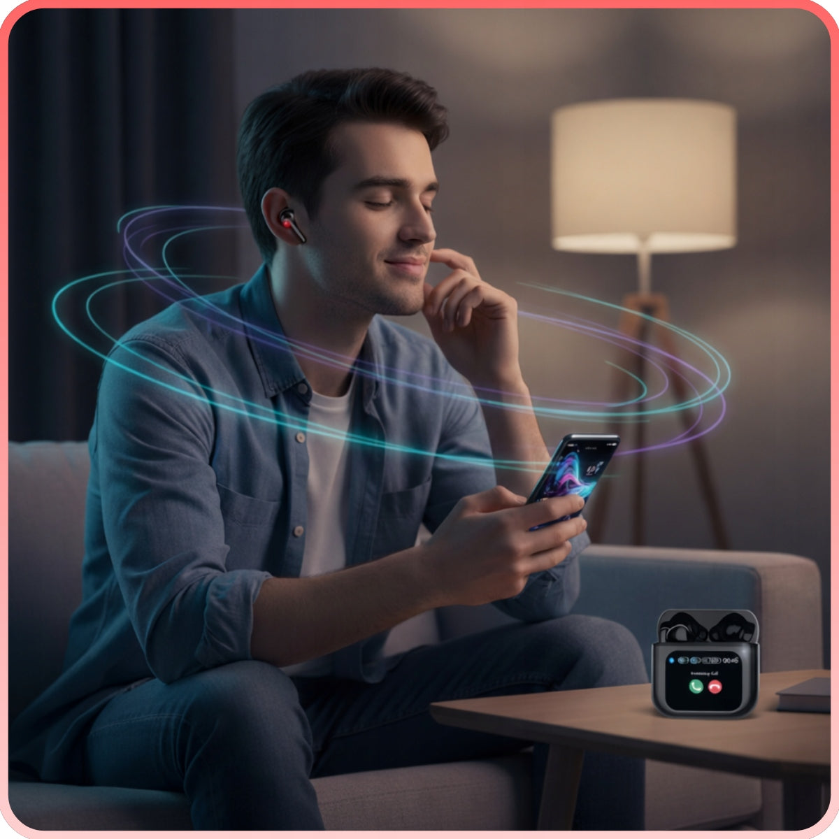 Headphones WIRELESS In-Ear Microphone USB-C TOUCH SCREEN Packaging status original